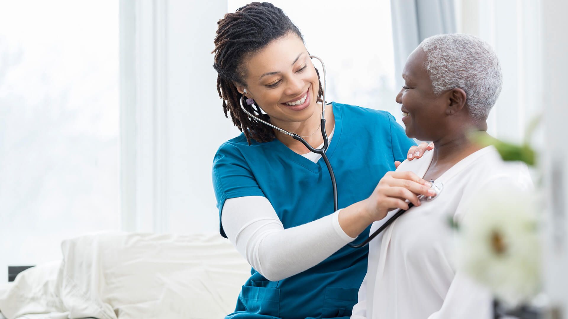 nurse with patient